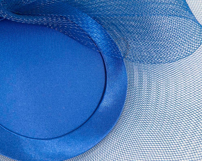 Royal Blue custom made Mother of the Bride cocktail hat - Image 4