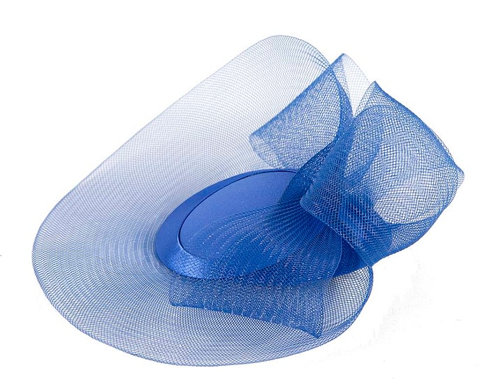 Royal Blue custom made Mother of the Bride cocktail hat - Image 3