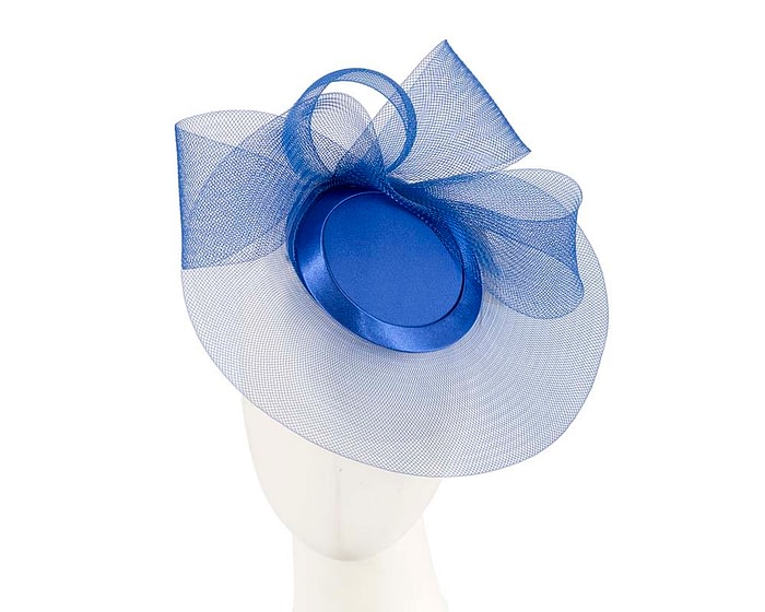 Fascinators Online - Royal Blue custom made Mother of the Bride cocktail hat