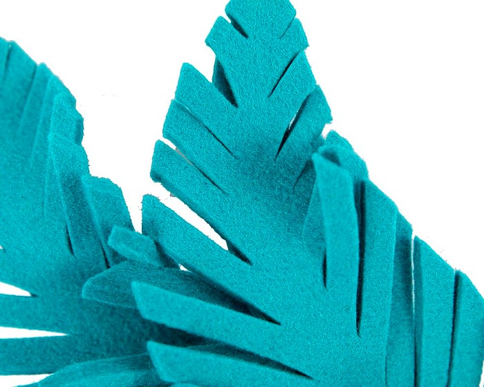 Blue felt winter fascinator by Max Alexander - Image 3