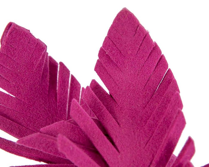 Fascinators Online - Fuchsia felt winter fascinator by Max Alexander