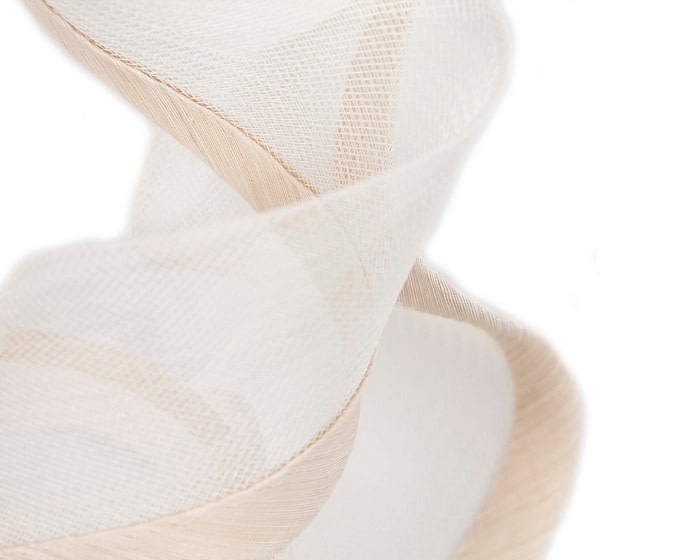Bespoke large cream racing fascinator by Fillies Collection - Image 3