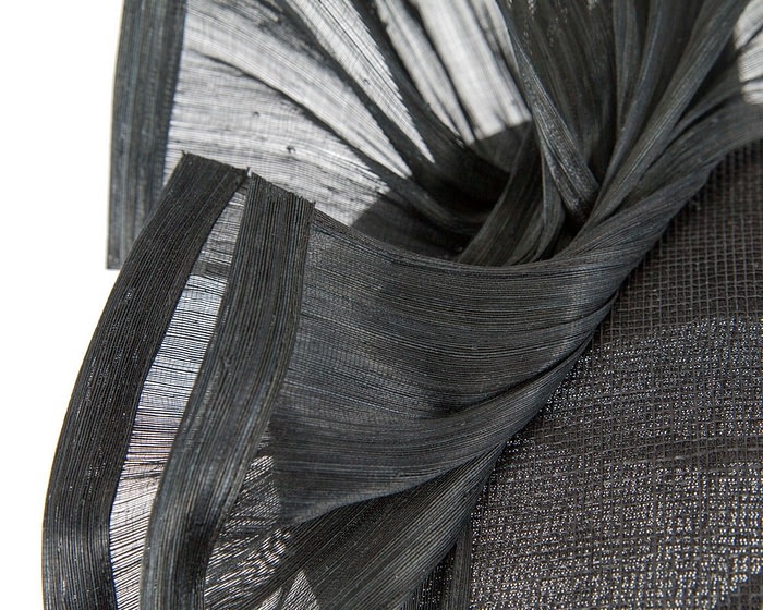 Bespoke black racing pillbox fascinator by Fillies Collection - Image 5