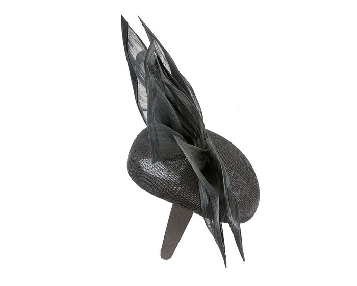 Bespoke black racing pillbox fascinator by Fillies Collection - Image 4
