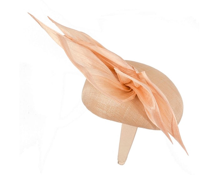 Fascinators Online - Bespoke nude racing pillbox fascinator by Fillies Collection