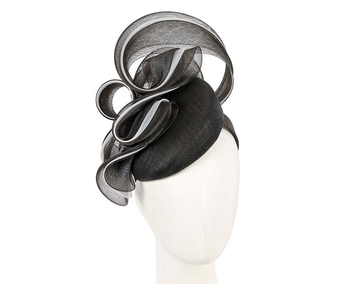 Fascinators Online - Large black and white fascinator by Fillies Collection