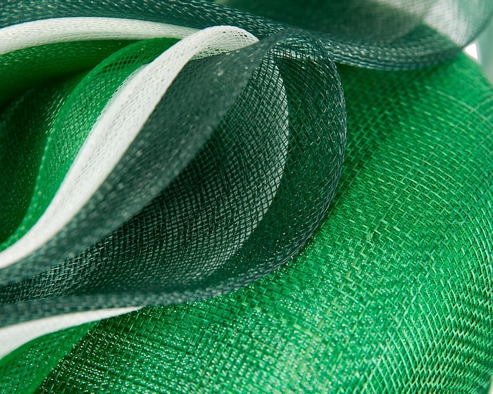 Large green and cream fascinator by Fillies Collection - Image 5