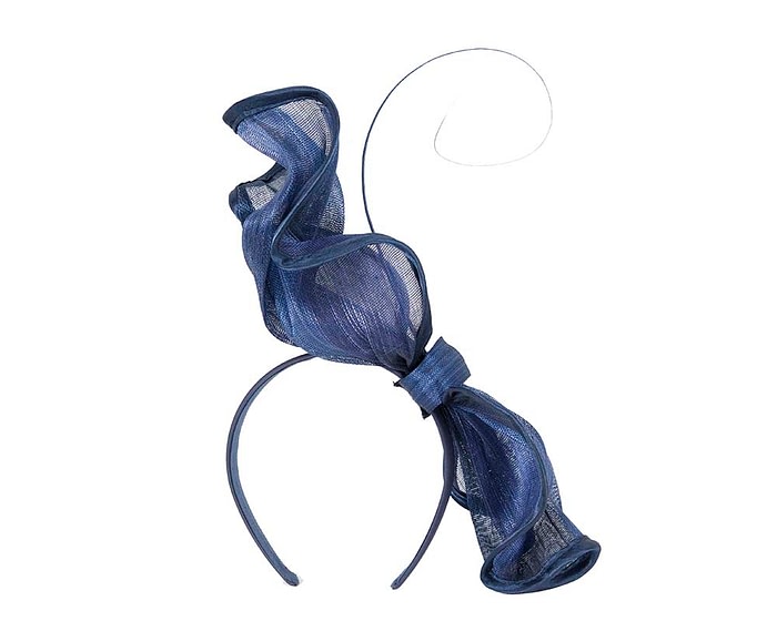 Twisted royal blue racing fascinator by Fillies Collection - Image 4