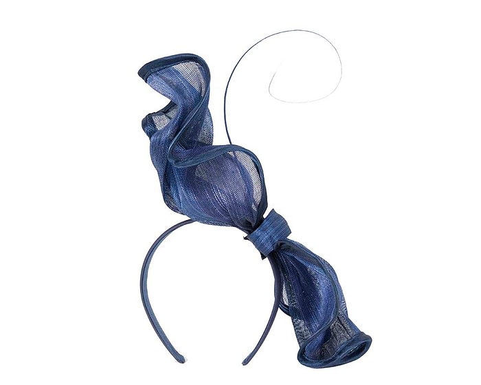 Fascinators Online - Twisted royal blue racing fascinator by Fillies Collection