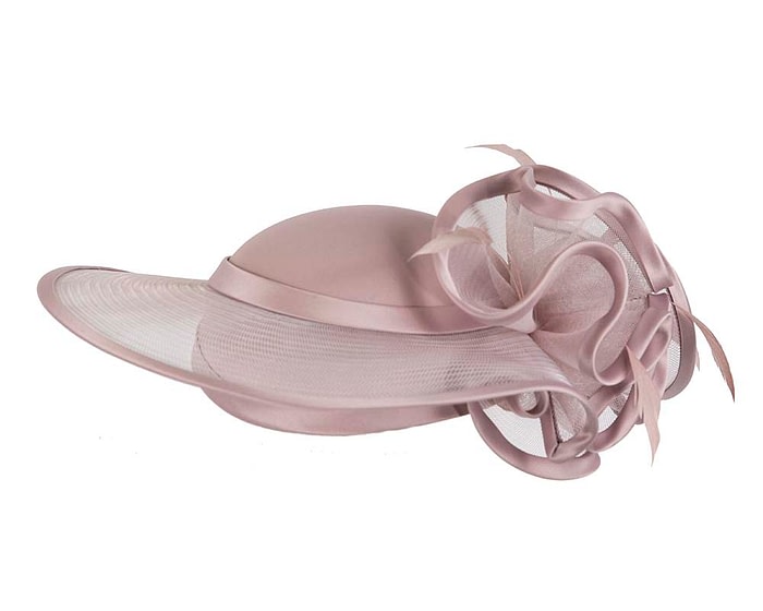 Fascinators Online - Tea rose custom made Mother of the Bride hat by Cupids Millinery