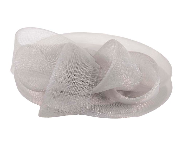 Silver custom made cocktail hat by Cupids Millinery - Image 5
