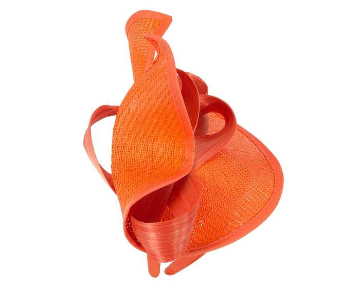 Orange fascinator with bow by Fillies Collection - Image 3