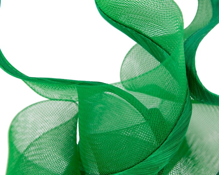 Bespoke green navy racing fascinator by Fillies Collection - Image 3