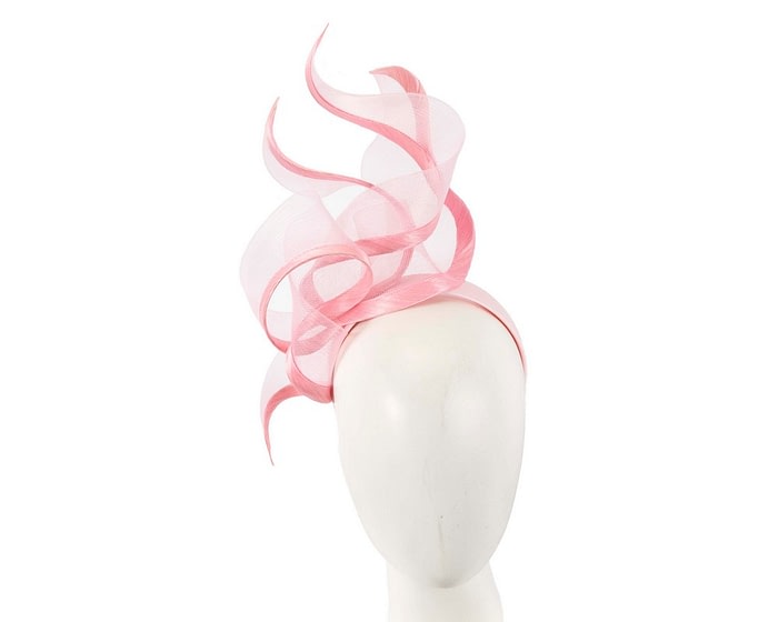 Bespoke large pink racing fascinator by Fillies Collection