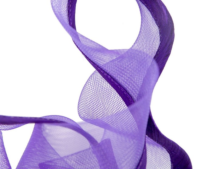 Bespoke large purple racing fascinator by Fillies Collection - Image 3