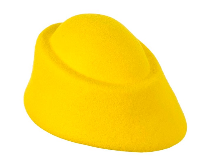 Fascinators Online - Designers yellow felt hat