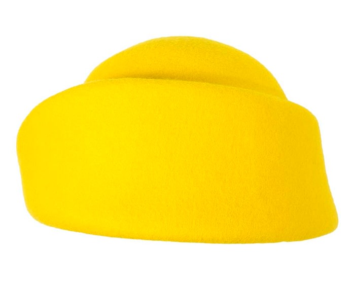 Fascinators Online - Designers yellow felt hat