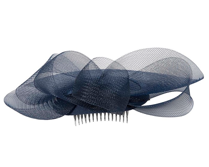 Navy custom made Mother of the Bride cocktail hat - Image 6