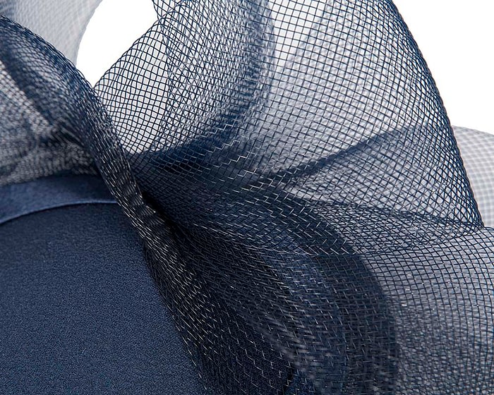 Navy custom made Mother of the Bride cocktail hat - Image 5