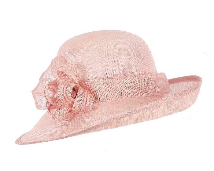 Fascinators Online - Dusty Pink cloche spring fashion hat by Max Alexander