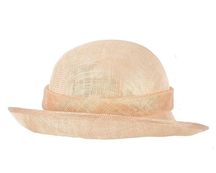 Fascinators Online - Nude cloche spring fashion hat by Max Alexander