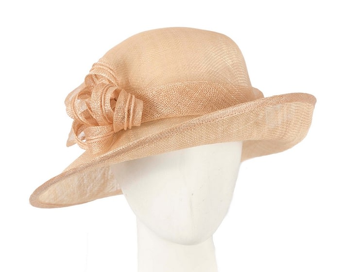 Fascinators Online - Nude cloche spring fashion hat by Max Alexander