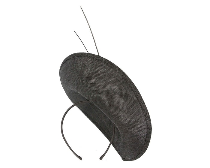 Bespoke black sinamay fascinator by Max Alexander - Image 4
