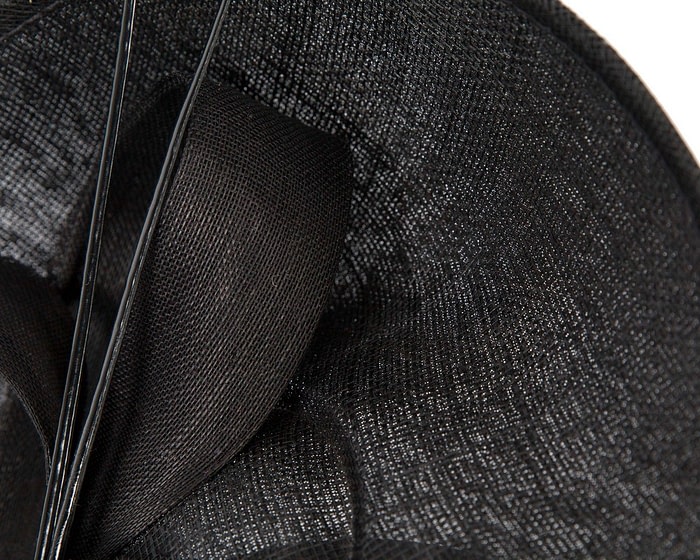 Fascinators Online - Bespoke black sinamay fascinator by Max Alexander