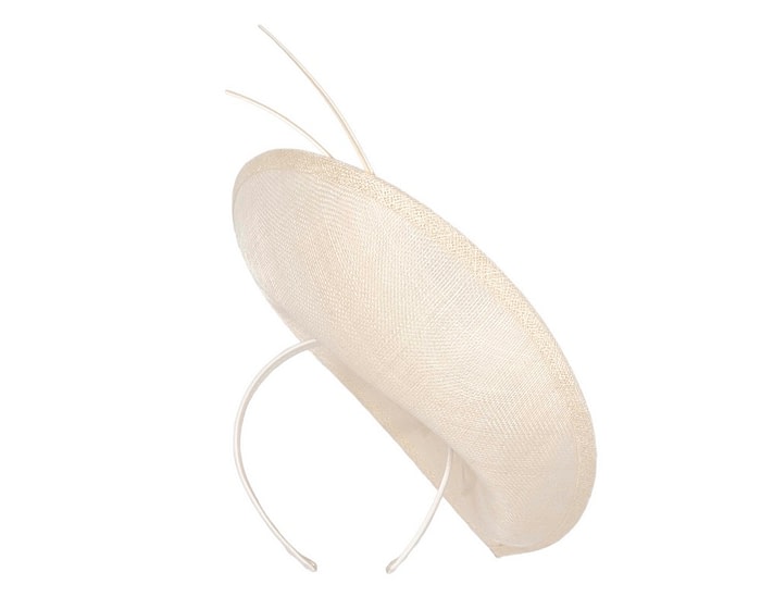 Bespoke cream sinamay fascinator by Max Alexander - Image 4