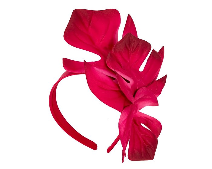 Large red leaves racing fascinator by Max Alexander - Image 2