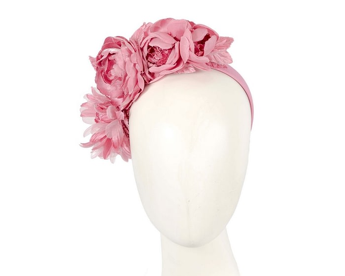 Dusty pink flower headband fascinator by Max Alexander