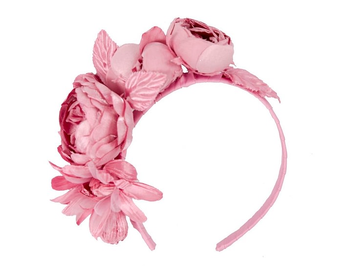 Dusty pink flower headband fascinator by Max Alexander - Image 2