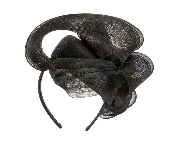 Fascinators Online - Large black fascinator by Fillies Collection