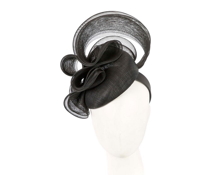 Fascinators Online - Large black fascinator by Fillies Collection