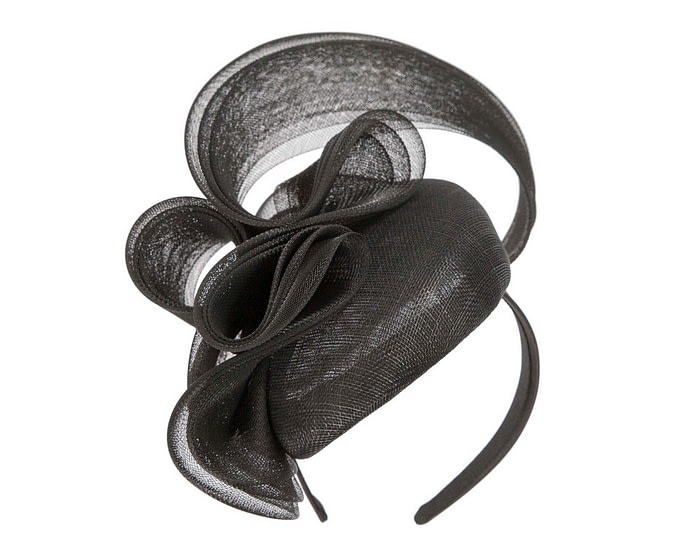 Fascinators Online - Large black fascinator by Fillies Collection