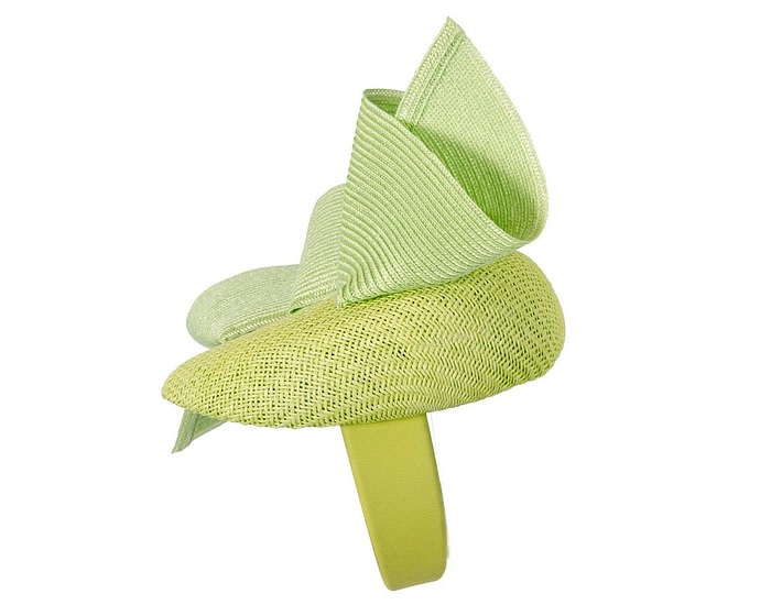 Fascinators Online - Lime green racing pillbox fascinator by Fillies Collection