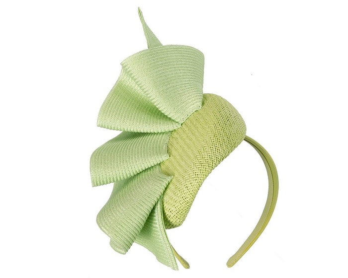 Fascinators Online - Lime green racing pillbox fascinator by Fillies Collection