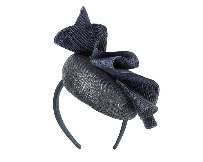 Fascinators Online - Navy racing pillbox fascinator by Fillies Collection