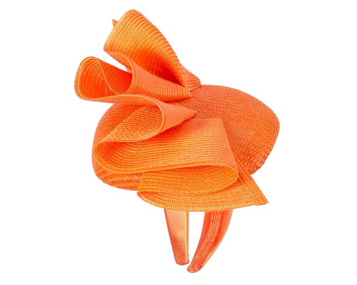 Orange racing pillbox fascinator by Fillies Collection - Image 4