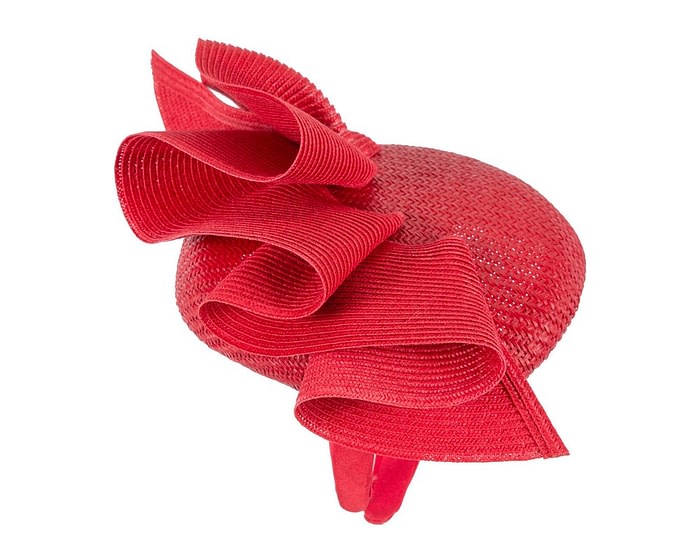 Red racing pillbox fascinator by Fillies Collection - Image 4