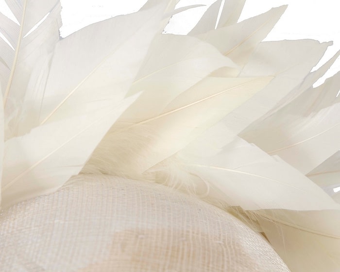 Large cream sinamay hat by Max Alexander - Image 4