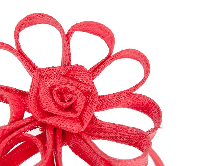 Red flowers fascinator headband by Max Alexander - Image 3