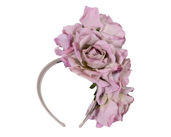 Fascinators Online - Large lilac flower headband by Max Alexander