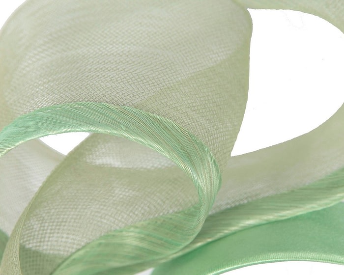 Twisted mint green racing fascinator by Fillies Collection - Image 3