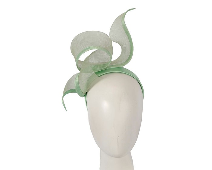 Fascinators Online - Twisted mint green racing fascinator by Fillies Collection