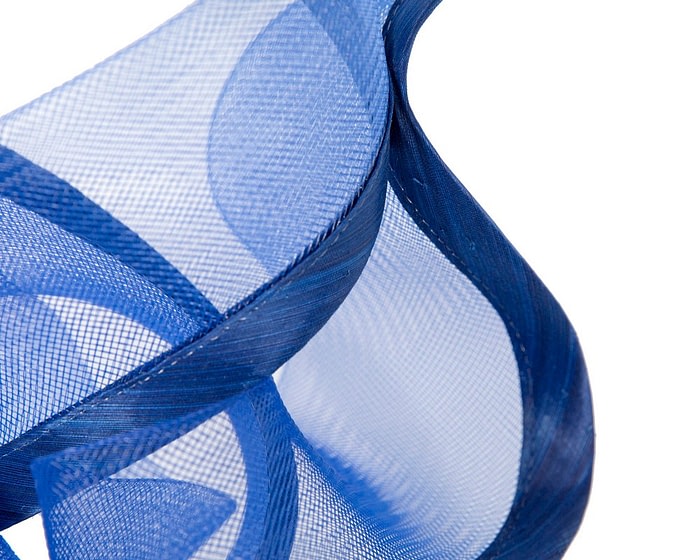 Bespoke royal blue navy racing fascinator by Fillies Collection - Image 3