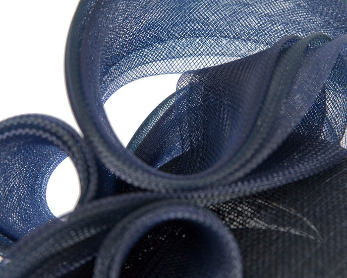 Large navy fascinator by Fillies Collection - Image 5