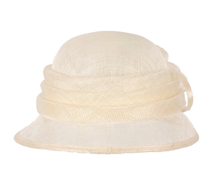 Fascinators Online - Cream cloche racing hat by Max Alexander