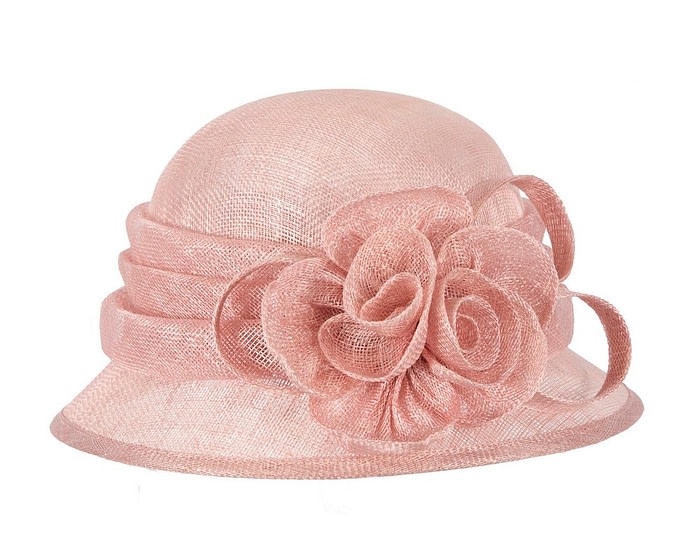Dusty pink cloche racing hat by Max Alexander - Image 3