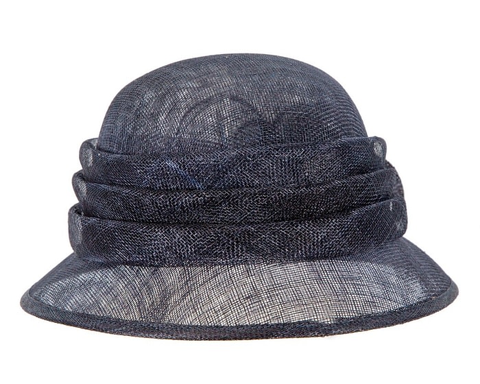 Navy cloche racing hat by Max Alexander - Image 5